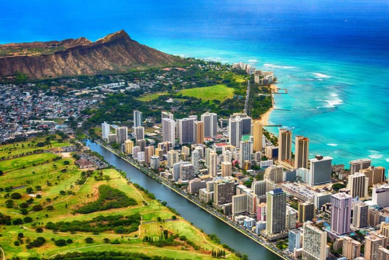 Honolulu HI Diamond Head and Waikiki GettyImages 810297082