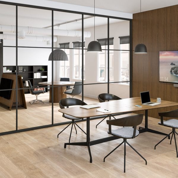 briefing meeting tables ida design gunlocke dezeen showroom dezeen 2364 col 1 1